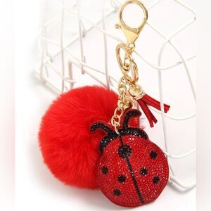Lady bug rhinestone Key Chain